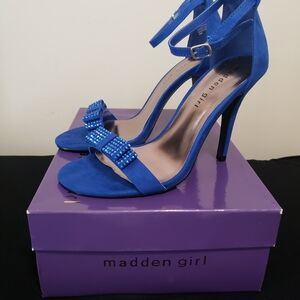 Madden Girl Vibrant Blue Embellished Heels